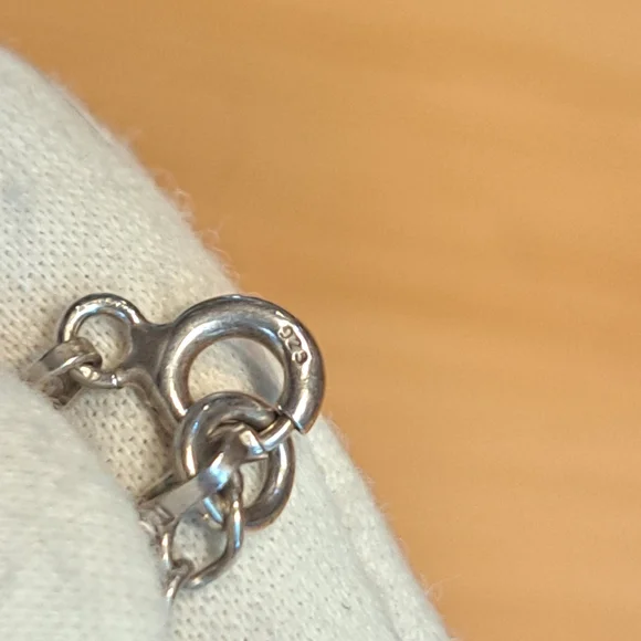 Silver Abalone Cross Pendant Necklace - Picture 5 of 5